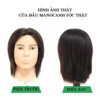 [Tóc thật] Đầu Ma-no-canh Tóc Thật Học Cắt Tóc Nam Uốn Ép Nhuộm Tẩy, Đầu Ken Tóc Nam Thật - KVDC542