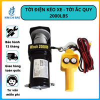 Tời ắc quy, cứu hộ ôtô 2000lbs KCB - Nguồn 12V-24V (900kg)