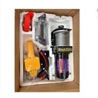 Tời điện 12v ac quy 3500lbs trọng tải 1600kg tời xe tời hàng