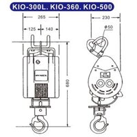 Tời điện đài loan Kio-300L (60m)