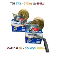 Tời quay cầm tay 600lbs-1000lbs ( có kèm dây cáp 8 mét)