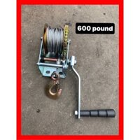 Tời Quay Tay 600 cáp dài 15 mét + 1 Ròng rọc 500 kg