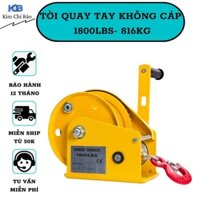 Tời Quay Tay Không Cáp 1800LBS Tải Trọng 816Kg(VAT)