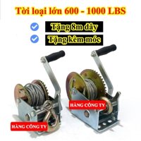 Tời Quay Tay Loại Lớn Đủ Phân Loại 600 - 1000 LBS Tải Trọng Lên Tới 450kg Tặng Kèm Móc Và 8m Dây