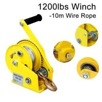 Tời Quay Tay Nhập Khẩu Tự Hãm Tải 1200lbs - 2600lbs, Ròng Rọc 300kg, Cáp 5m/10m