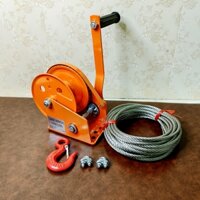 Tời quay tay tự hãm 1200 lbs - 1800 lbs - 2600 lbs dây cáp inox