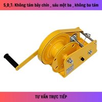 Tời quay tay vàng không cáp 2600LBS - tải trọng 1180kg - tự động hãm, tự động đảo chiều