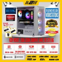 TỐI ƯU CẤU HÌNH | DUAL XEON 2680V4/ RAM ECC DDR4 64G/ VGA RX570 8G/ SSD 256G/ PSU 750W + 4 FAN LED