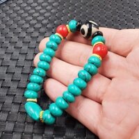 Tối ưu hóa ngọc lam Khóa an toàn Vòng tay ngọc lam Bàn tính hạt Vòng tay trang sức Vòng tay ngọc bích Vòng tay đồng xu20250108