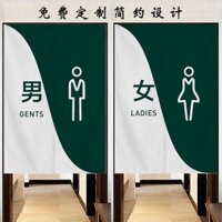 Toilet curtain restaurant toilet partition curtain toilet curtain stopping-free half-hanging curtain customization