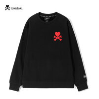 Tokidoki Logo Đỏ Áo Nam Thu Đông Mỹ Đường Phố Cao Cấp Mặc Cổ Tròn Áo Chui Đầu