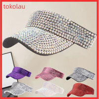 [Tolo] Trống Top Shining Thạch Anh Có Thể Điều Chỉnh Dây Buộc Băng Mũ Bóng Chày Nữ Mở Rộng Vành Tennis Thể Thao Mũ Chống Nắng