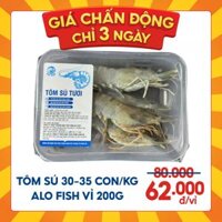 Tôm sú 30-35 con/kg Alo Fish vỉ 200g (1 Vỉ)