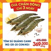 Tôm sú quảng canh 1kg (20-25 con/kg)