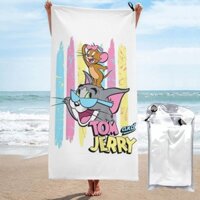 Tom Và Jerry Nhanh Khô Khăn Microfiber Cắm Trại Du Lịch Mềm Nhẹ, Thể Thao, Thể Dục, Khăn