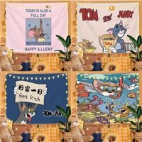 Tom và Jerry Tấm Thảm Nền Vải Phòng Khách Phòng Ngủ Hình Nền Trang Trí