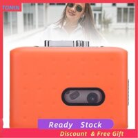 Tominihouse Máy nghe nhạc màu cam chuyển đổi băng cassette sang kỹ thuật số được tích hợp trong micrô & loa USB mp3 với bản ghi đảo ngược Jack 3,5mm