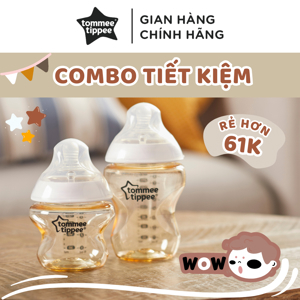 Bộ 2 bình sữa nhựa Tommee Tippee 150ml & 260ml