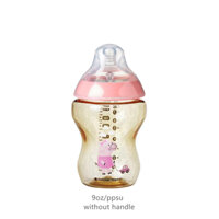 Tommee Tippee Gần gũi hơn với bình sữa PPSU có núm vú dòng chảy trung bình giống như ngực 9oz - Peppa Pig