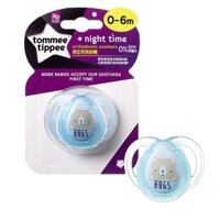 Tommee Tippee Night Time Glow in The Dark Núm vú giả, Núm vú giả chỉnh nha Thiết kế đối xứng, Binkies silicon không chứa BPA,