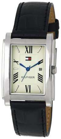 Tommy Hilfiger Men's 1790276 Black Leather Watch