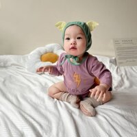 [Tommy's Gift] Bộ quần áo liền thân dài tay siêu anh hùng bao gồm mũ và áo choàng