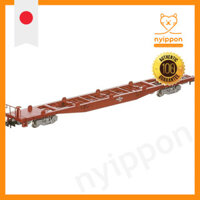 TOMYTEC N Scale Koki 50000 Freight Car without Container, Gray Chassis 2742, Railroad Model