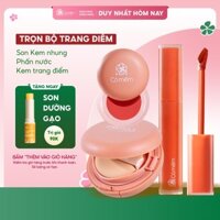 [Tone Da Sáng] Trọn Bộ Combo Makeup Trang Điểm Tự Nhiên Son Kem Mịn Lì Phấn Nước Kem Trang Điểm Thuỷ Tinh Cỏ Mềm