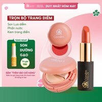 [Tone Da Trung Bình]Trọn Bộ Combo Makeup Trang Điểm Tự Nhiên Son Lụa Diễm Phấn Nước Kem Trang Điểm Thuỷ Tinh Cỏ Mềm