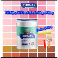 [Tone đỏ hồng] Sơn kinh tế nội thất cao cấp Thomas 6kg