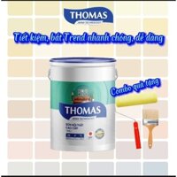 [Tone trắng kem] Sơn kinh tế nội thất cao cấp Thomas 6kg