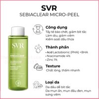 Toner cho da dầu mụn Sebiaclear Micro Peel 150ml