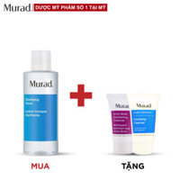 Toner dành cho da mụn Murad Clarifying Toner 180ml [TẶNG Sữa rửa mặt Murad AHA/BHA Cleanser 15ml + Murad Clarifying Cleanser 15ml]