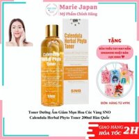 Toner dưỡng ẩm, giảm mụn hoa cúc vàng SNO Calendula Herbal Phyto Toner 200ml Hàn Quốc