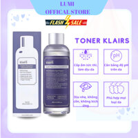Toner dưỡng ẩm Klaiirs, nước hoa hồng cân bằng da không mùi, dưỡng ẩm,cấp ẩm tức thì - LUMI phân phối.