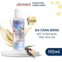 Toner Eveline 5 Glycolic Acid Glycol Therapy Cho Da Căng Bóng Mịn Màng Mờ Thâm Mụn Trẻ Hóa Da 110ml