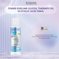 Toner Eveline Glycol Therapy 5% Glycolic Acid giảm và ngừa mụn, làm da căng bóng 110ml