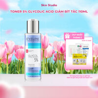 Toner giảm mụn, se khít lỗ chân lông,loại bỏ tế bào chết EVELINE GLYCOL THERAPY 5% chai 110ml