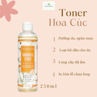 Toner hoa cúc MILAGANICS dưỡng ẩm AHA 5% giảm mụn kiềm dầu 250ml
