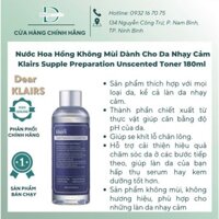 Toner Klairs 180ml phục hồi da dưỡng sáng giúp giảm mụn cấp ẩm hiệu quả tái tạo da trắng