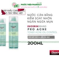 Toner Nước Hoa Hồng Cho Da Dầu Mụn Eucerin Pro Acne Toner 200ml