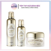 Toner Serum Kem Ngăn Lão Hoá Phục Hồi Sức Sống SKINFOOD Gold Caviar Collagen Plus Toner 120ml Serum 40ml Cream 50g