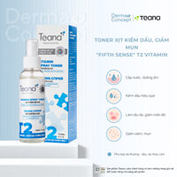 Toner Teana "Fifth Sense" T2 Vitamin Spray dạng xịt giúp kiềm dầu, giảm mụn với chiết xuất lô hội và Lactoferrin - 125ml