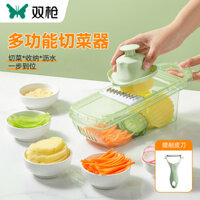 [Tổng cộng 5000 triệu chiếc bán chạy] Máy cắt rau hai súng, máy tẩy sợi đa năng bằng thép không gỉ đơn giản gia dụng, máy thái sợi, Máy cắt sợi, máy cắt khoai tây 5DDJ