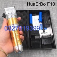 Tông đơ cắt tóc 2 pin cao cấp HUAERBO F10 - màu vàng