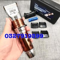 Tông đơ cắt tóc 2 pin cao cấp HUAERBO F10 - màu cafe