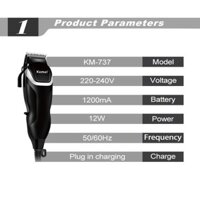 TÔNG ĐƠ CẮT TÓC CẮM ĐIỆN TRỰC TIẾP KEMEI KM-737 (PRM)