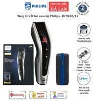 Tông đơ cắt tóc cao cấp Philips HC9420/15 Series 9000 Tích hợp 2 lưỡi cắt - HÀNG CHÍNH HÃNG