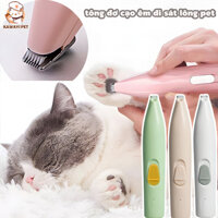 Tông đơ cắt tóc chân Mini có thể sạc lại cho thú cưng, có đèn LED, âm thanh nhỏ HZLI0507