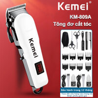 Tông Đơ Cắt Tóc Chuyên Nghiệp KEMEI KM- 809C Có dây, cắm điện 220V, công suất lớn cắt tóc salon và gia đình
